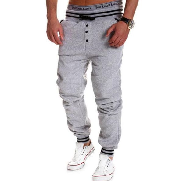 

мужчины брюки новый стиль мода повседневная узкие спортивные штаны брюки досуг брюки drop crotch досуг мужчины бегуны саруэль, Black