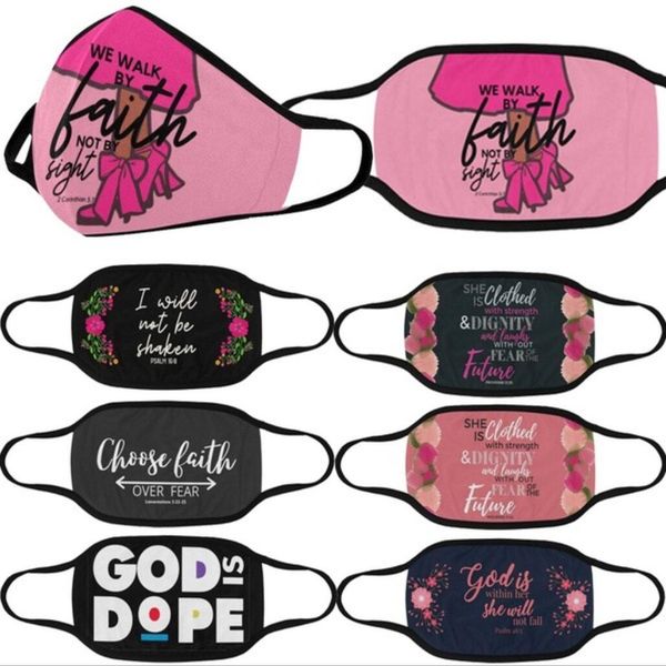 

beautiful flower letter print face masks protective mask ultraviolet-proof dustproof riding cycling sports mouth masks men women outdoor