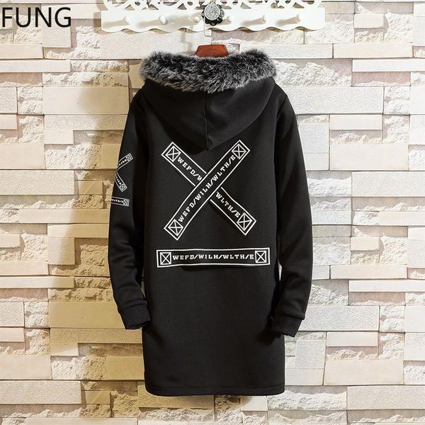 

mens winter jacket trench coat thickening hooded windbreaker cotton coat casual men's long jacket clothing large size 5xl, Tan;black