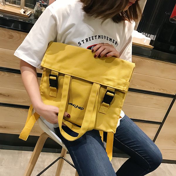 

letters hasp canvas shoulder bags for women 2019 summer female preppy style tote bags students handbags messenger