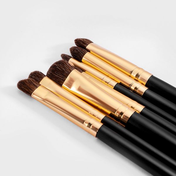 

7 pcs makeup brushes set professional eyeshadow brushes gold & black blending makeup brush kits make up brushes