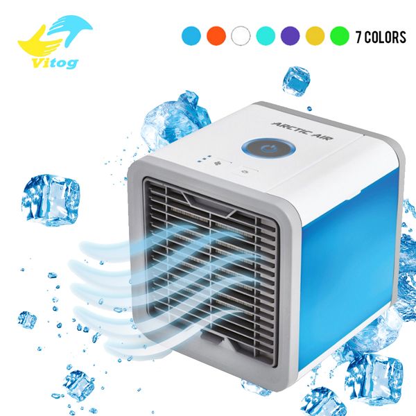 

U b mini portable air conditioner humidifier purifier 7 color light de kair cooling fan air cooler fan for office home