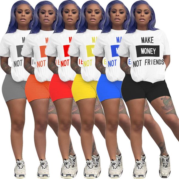 

2020 новая тенденция европейской и американской моды канцелярские напечатаны случайные короткий рукав из двух частей набор, Gray