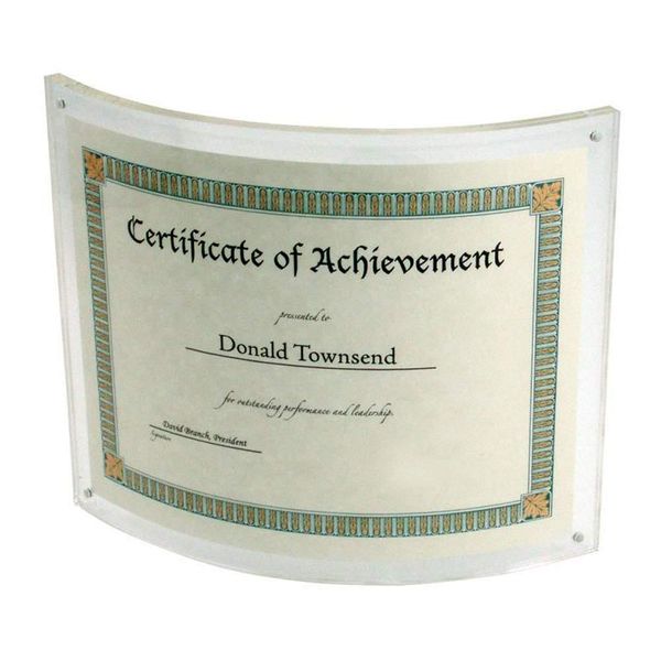 

yakri 4x6inch curved sign holder,acrylic p frame magnetic document poster,diploma,certificate,landscape display,clear