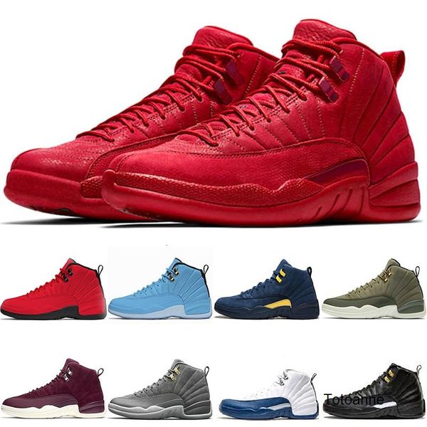 

with box 12s winterized wntr red mens basketball shoes the master flu game taxi 12 men sport sneakers designer trainers