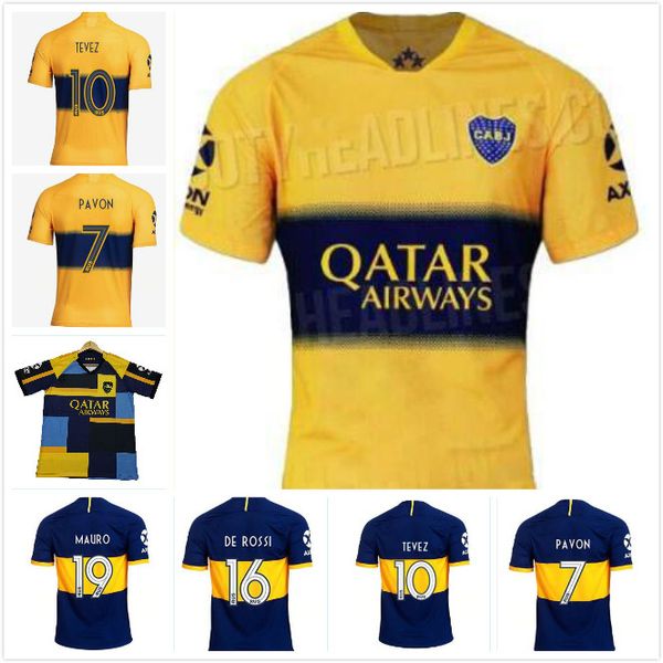 

man + kids 2019 2020 boca juniors soccer jersey home away 19 20 boca juniors gago osvaldo carlitos perez de rossi tevez pavon football shirt, Black;yellow