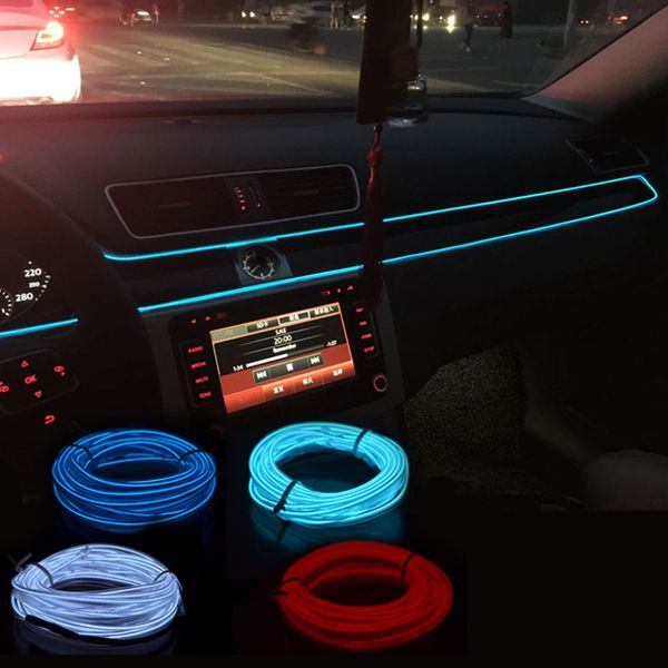 Car Led Strip Decoration Garland Wire Rope Tube Line Neon Light For Dacia Duster Logan Sandero Stepway Lodgy Mcv 2 Car Styling Car Interior Fan Car