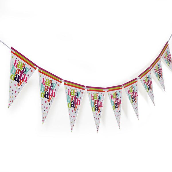 

banner birthday party decoration party flag decoration bunting hanging baby shower wedding birthday 2018