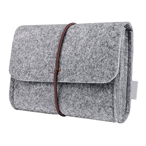 

felt storage pouch data cable bag case for accessory mouse cellphone cables sale-wt