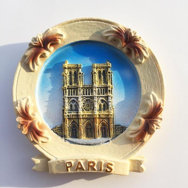 

lychee life france notre dame de paris fridge magnets round refrigerator magnetic sticker home decoration travel souvenirs