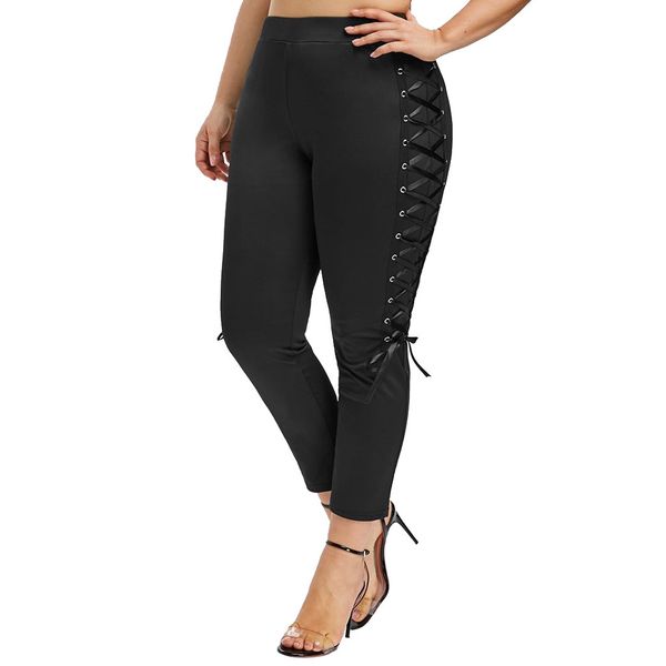 

fashion trousers women plus size casual solid bandage casual ankle-length pants super quality pantalones mujer solid color, Blue