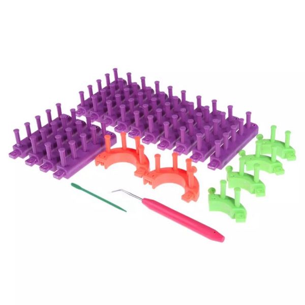 

new knitting loom long ring set hat socks scarves maker wool yarn needle knit hobby loom knitting machine sewing tools diy craft, Black