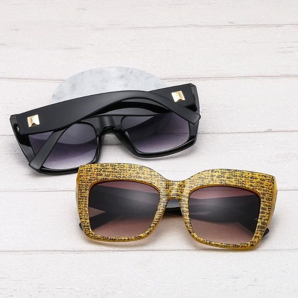 

overszie black cat eye women sunglasses vintage retro bow shape chic sun glasses female big frame red white shades, Blue