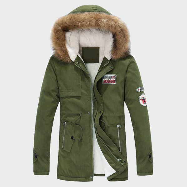 

men's thick winter coats warm male jackets padded casual hooded thermal parka new men overcoats mens brand clothing -3xl, Tan;black