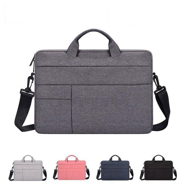 

waterproof simple men bag business nylon computer handbags portable zipper shoulder lapbag men shoulder lapblack