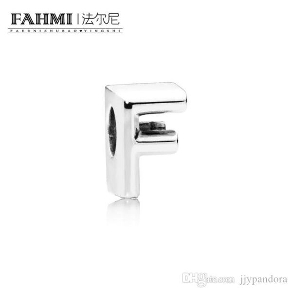 

pandora 100% стерлингового серебра 925 оригинал 797460 письмо f charm бисером простые ювелирные изделия мода женщин подходит diy браслет под, Black