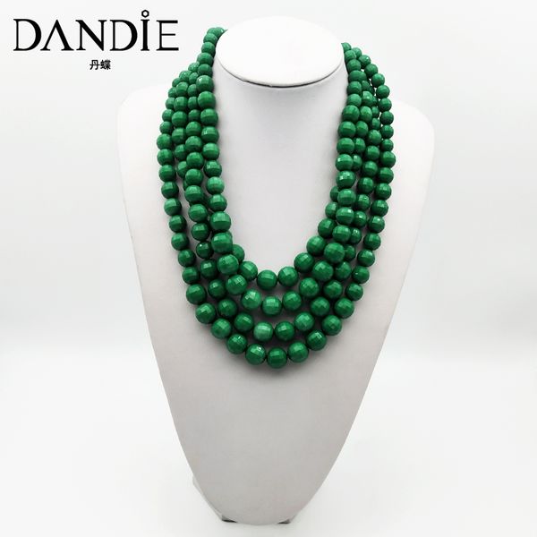 

dandie trendy personality green four layers acrylic bead necklace, three color available, Golden;silver