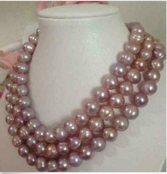 

new south sea pink lavender baroque pearl necklace 48 inch, Silver
