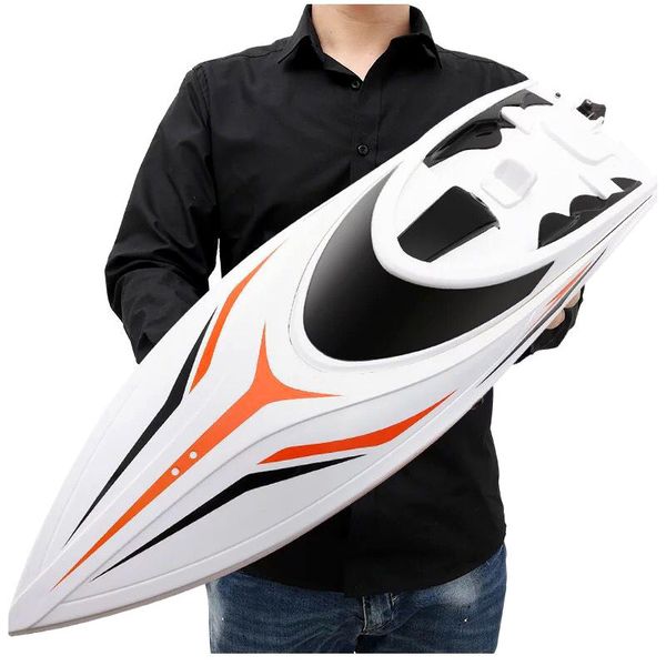 

rc boat h103 children's remote control boat extra-large size charge speedboat boys aquatic yacht toys speedboat model y200317