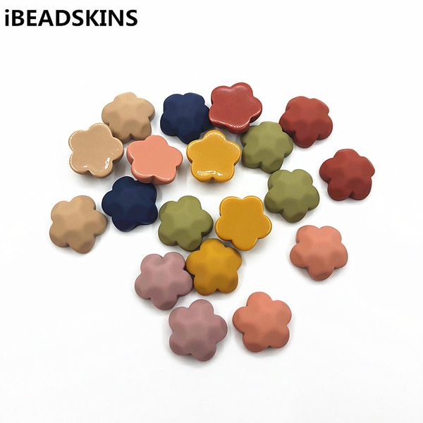 

new arrival 21x20mm 100pcs matte effect flat back flower beads for earring accessories parts,hair clip accessories findings