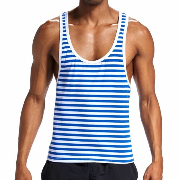 

men' tank men clothing shirt striped ropa hombre casual gym musculation debardeur homme bodybuilding, White;black