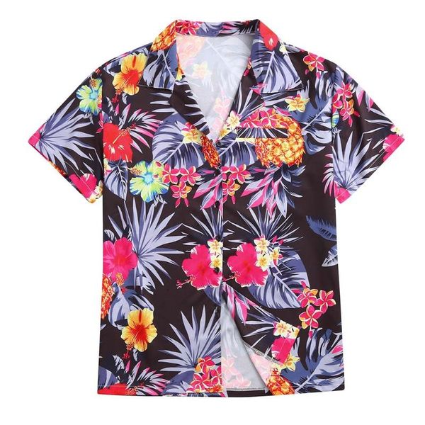 

mens vintage ethnic printing shirt short sleeve loose buttons casual blouse hawaiian vacation beach fashion camisa #n, White;black