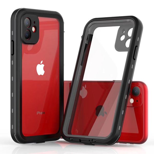

waterproof dropproof phone case for iphone 11 pro redpepper brand full body built-in screen protector case