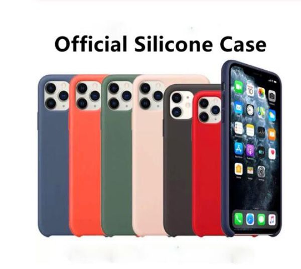 

original silicone case for iphone 11 pro max xs xr case official liquid silky soft-touch cover for iphone x 7 8 plus 6s 6 with retail box
