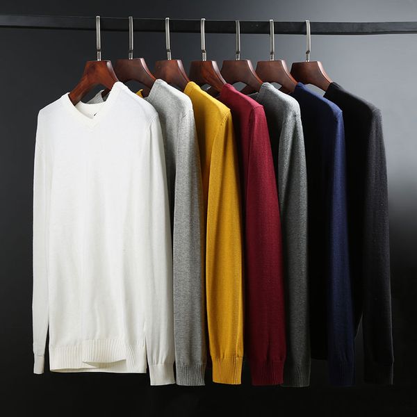 

new fashion sleeveless sweater man pullovers vest slim fit jumpers knitwear v neck winter korean style casual clothing men, White;black