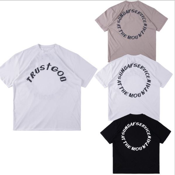 

Kanye West Mens Tshirt Sunday Service Holy Spirit Letter Printed Street Style Hip Hop Summer Tee for Men and Women 3 Colors