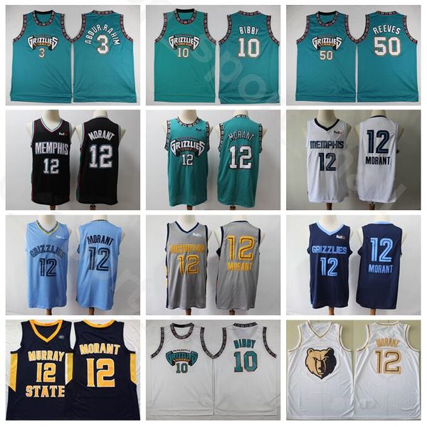 JA Morant Jersey Murray State Racers Basquete de Faculdade Shareef Abdur Rahim Michael Mike Bibby Bryant Reeves Old Vancouver Branco