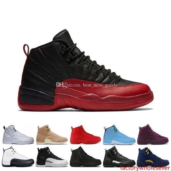 

2019 12 12s men basketball shoes sneakers black white playoff the master gym red gamma blue 12s mens sports shoes 7-13