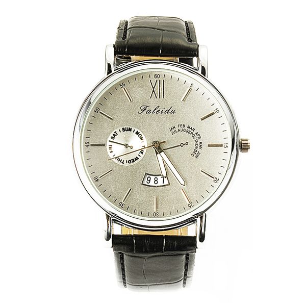 

fashion luxury quartz watches men leather casual dress business wristwatch clock relojes hombre relogio masculino, Slivery;brown