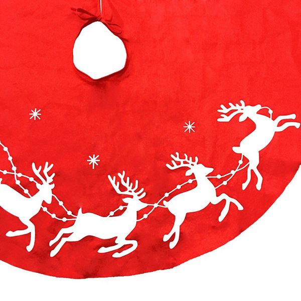 

christmas tree skirts sequins/glitz mesh fabric country christmas red whimsical santa tree skirt 30*180cm oct29