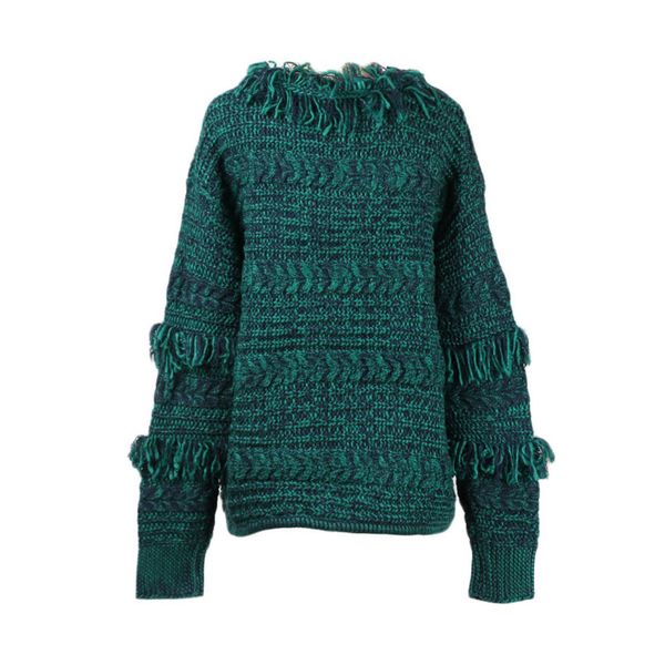 

womens brand sweaters women vintage tassels wild sweater cardigan sweater with rhinestone for ladys luxury clothing 2019 winter new, White;black