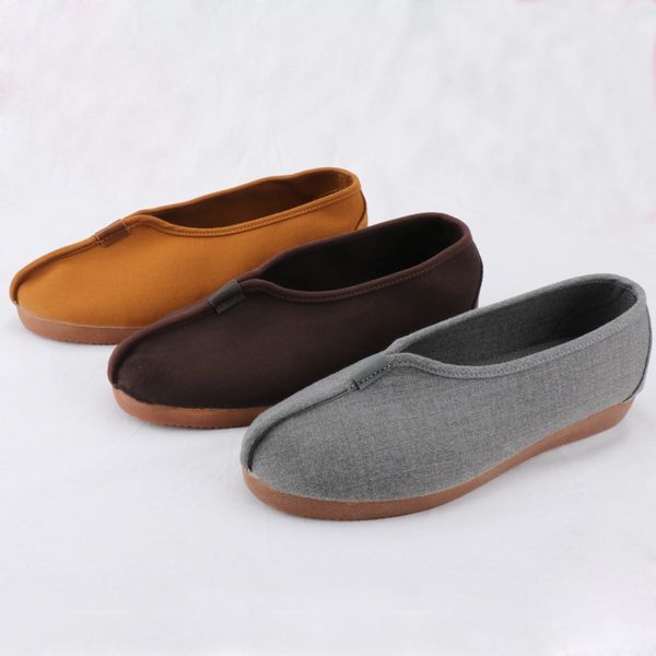 

gray/yellow buddhist arhat zen lay meditation sneakers shaolin monk wushu shoes
