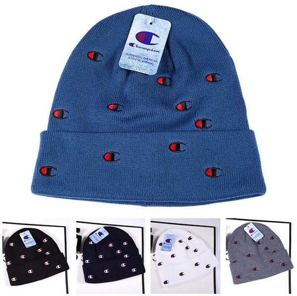 

full champions knitted hats winter beanie men women skull cap fashion crochet hat fashion warm caps fedora knitting hip hop hats ear muff, Yellow