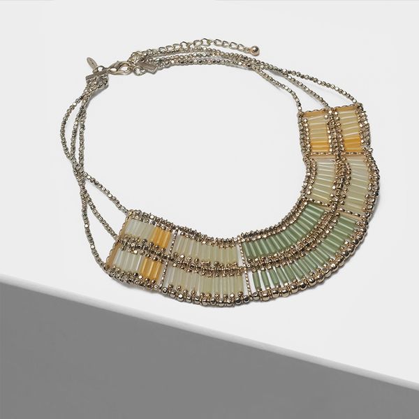 

amorita boutique geometric pendant vintage necklace, Silver