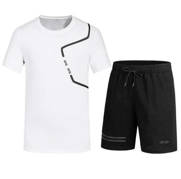 

20ss casual designer tracksuit with letters new brand sportsuits for men logo summer short sleeved jogger pants suits white black l-5xl, Gray