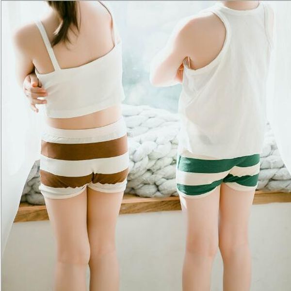 

children's underwear wide stripe color matching four corners male and female baby cotton boxer shorts 5 pcs/lot, Camo