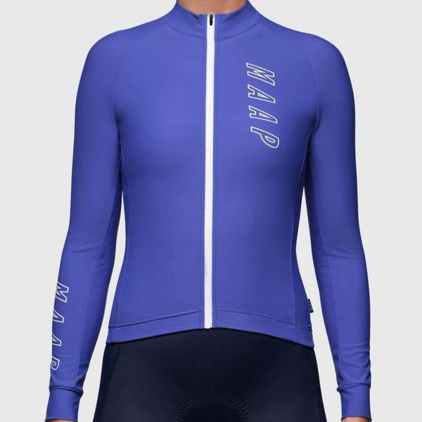 

maap women cycling jerseys pro team spring autumn long sleeve mtb bicycle clothing maillot road mountain jersey shirts, Black;red