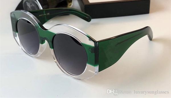 

eyewear luxury designer 0177 sunglasses round frame elegant special designer oval frame built-in circular lens come with case, White;black
