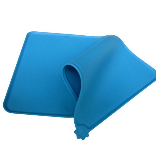 

6 color wipe clean pet supplies pet dog puppy cat feeding mat pad cute silicone bed dish bowl water feed placemat