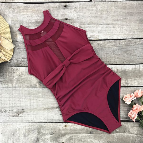 

rxrxcoco solid one piece swimwear women 2020 chiffon swimsuit summer female bodysuit bathing suit maillot de bain femme, White;black