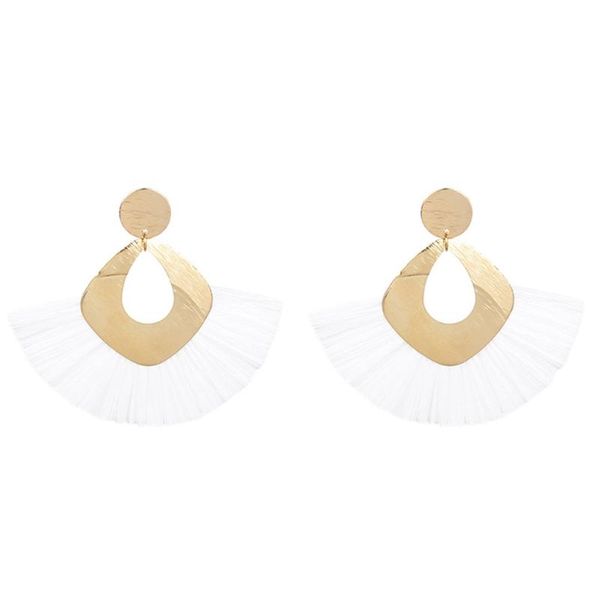 

fashion women stud earrings bohemian tassel sector round shape exaggerated moon star female earrings jewelry for women, Golden;silver