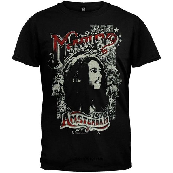 

men t shirt fashion bob marley amsterdam short sleeve funny t-shirt novelty tshirt women, White;black