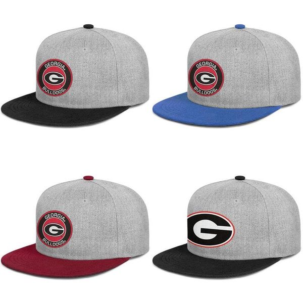 

georgia bulldogs round logo mens and womens snap back baseballcap cool plain hip hopflat brimhats football core smoke logo football, Blue;gray