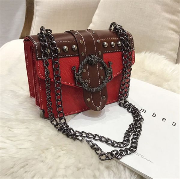 

female new retro rivet shoulder bag square bags versatile cross body ph-cfy20060818
