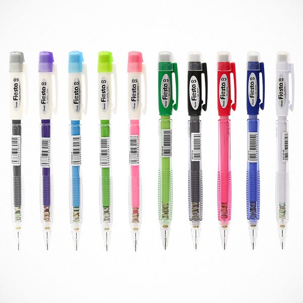 

1 piece pentel fiesta ax105 0.5mm mechanical pencils metal shell office & school stationery writing supplies, Blue;orange
