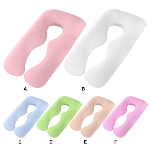 

sleeping support pillow for pregnant baby pillow newborn u shape maternity cotton sleeper women slide cushion pregnancy pillow, White